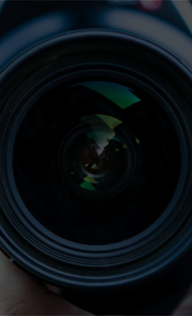 Camera lens close up
